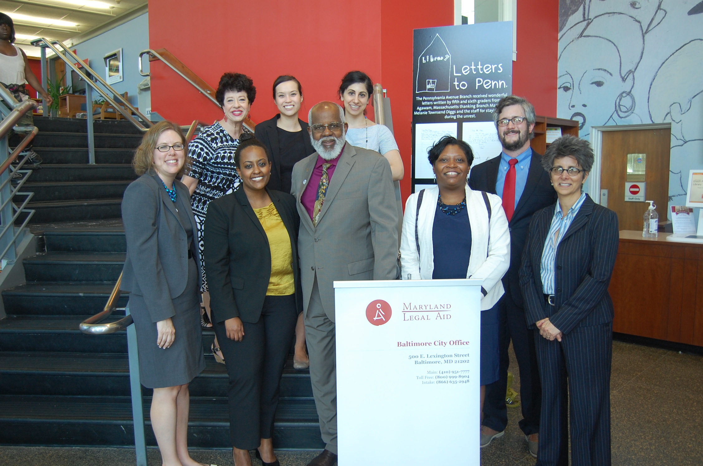 Members of the Office for Access to Justice at the Enoch Pratt Free Library  Members of the Office for Access to Justice at the Enoch Pratt Free Library