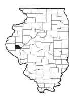 Map of Illinois broken up by counties with Brown county  highlighted.