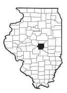 Map of Illinois broken up by counties with county containing Decatur highlighted.
