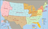 U.S. map showing the nine OCDETF regions.