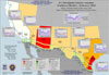(U) Map showing the marijuana seizure amounts along the Southwest Border for February 2010.
