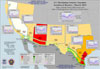 (U) Map showing the marijuana seizure amounts along the Southwest Border for March 2010.
