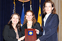 (L-R) Helen Christodoulou, Caitlin Morrison, and Elizabeth Prewitt accept a 2011 Assistant Attorney General Team Award for the Environmental Services and Electric Power Generation Team from the New York Field Office.