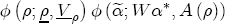 \varphi \left( {\rho ;\underline \rho ,\underline V _\rho } \right)\varphi \left( {\widetilde\alpha ;W\alpha ^* ,A\left( \rho \right)} \right)