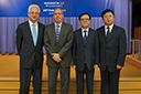 (L-R) Acting Assistant Attorney General for Antitrust Joseph Wayland, Federal Trade Commission Chairman Jon Leibowitz, MOFCOM Vice Minister Gao Hucheng, and SAIC Vice Minister Teng Jiacai at the first U.S.-China joint dialogue, held in September 2012.