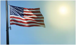 photograph of an American flag