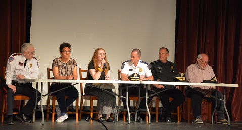 Law enforcement, religious, and community leader panelists