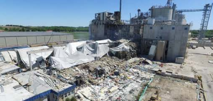 Mill following the explosion