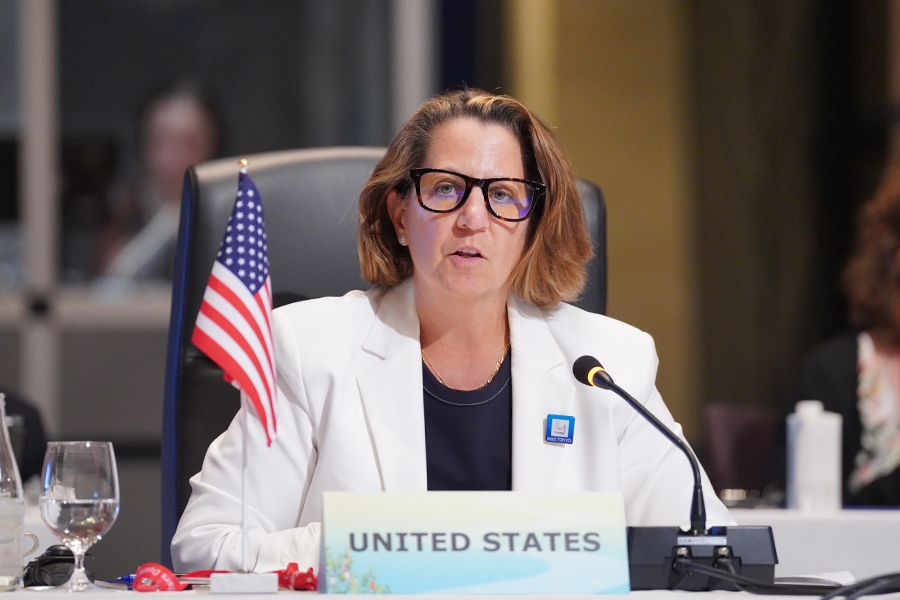 Deputy Attorney General Lisa O. Monaco delivers remarks at the G7 Justice Minister’s Meeting in Tokyo, Japan.