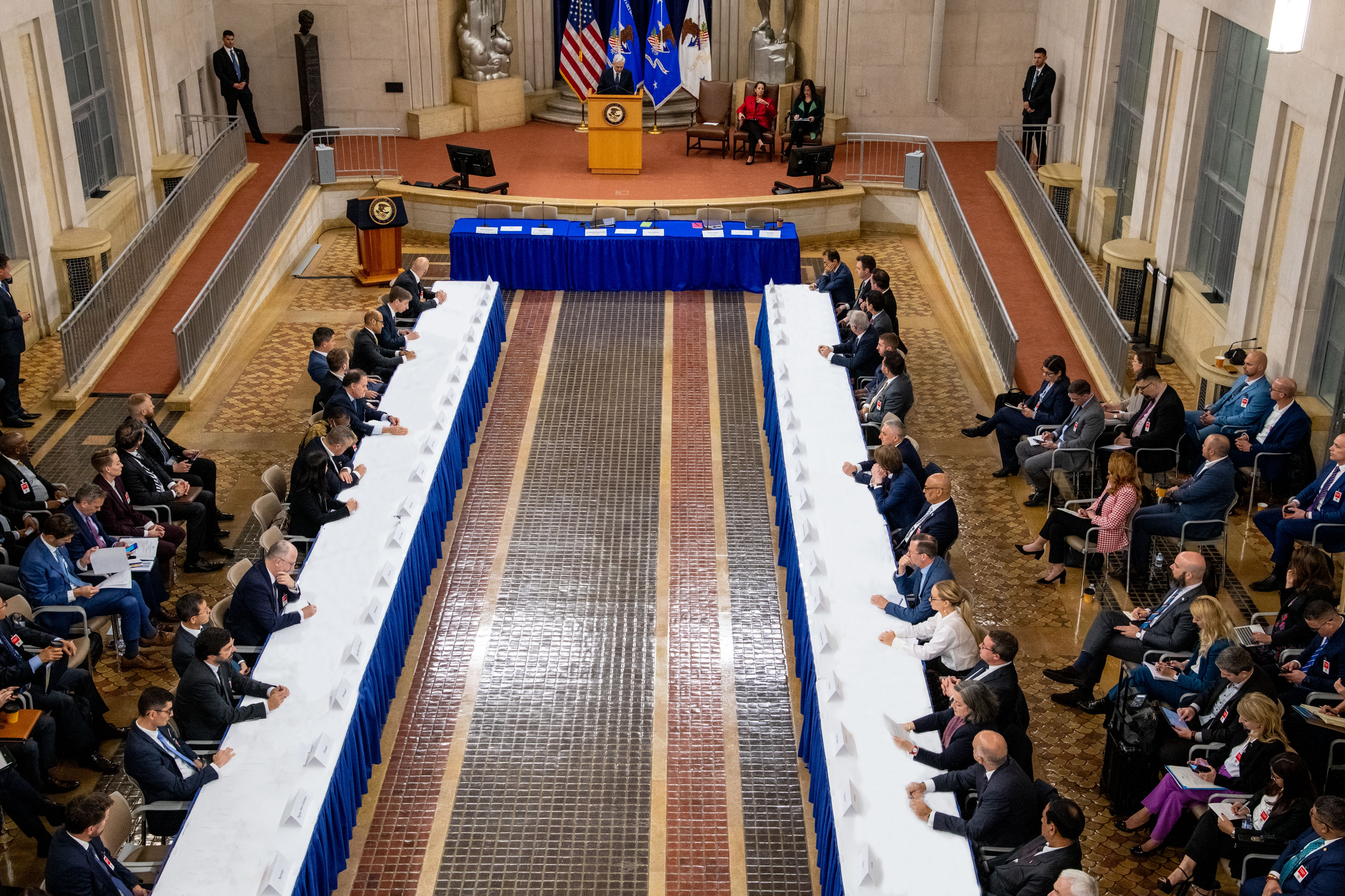 Attorney General Garland and Deputy Attorney General Monaco at the Countering Ransomware Summit