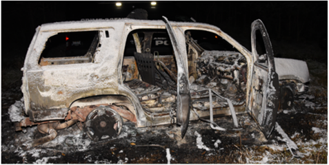 Image of burned-out vehicle
