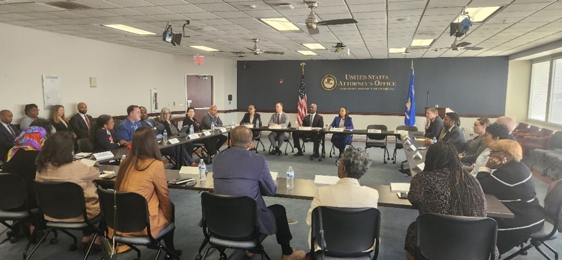 Assistant Attorney General Clarke and U.S. Attorney Buchanan host a listening session with community stakeholders.
