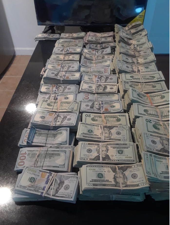 $634,000 seized during a drug investigation.