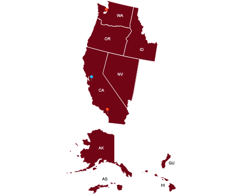 a map of the CRS west region. 