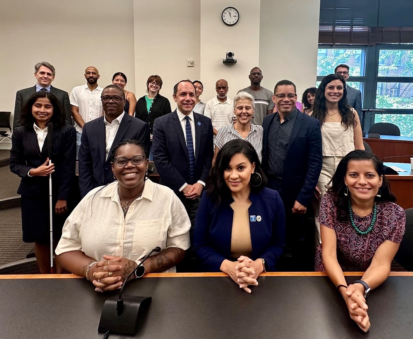 Director Rossi and participants of the informal listening session convened by the Robert and Helen Bernstein Institute for Human Rights at New York University School of Law.