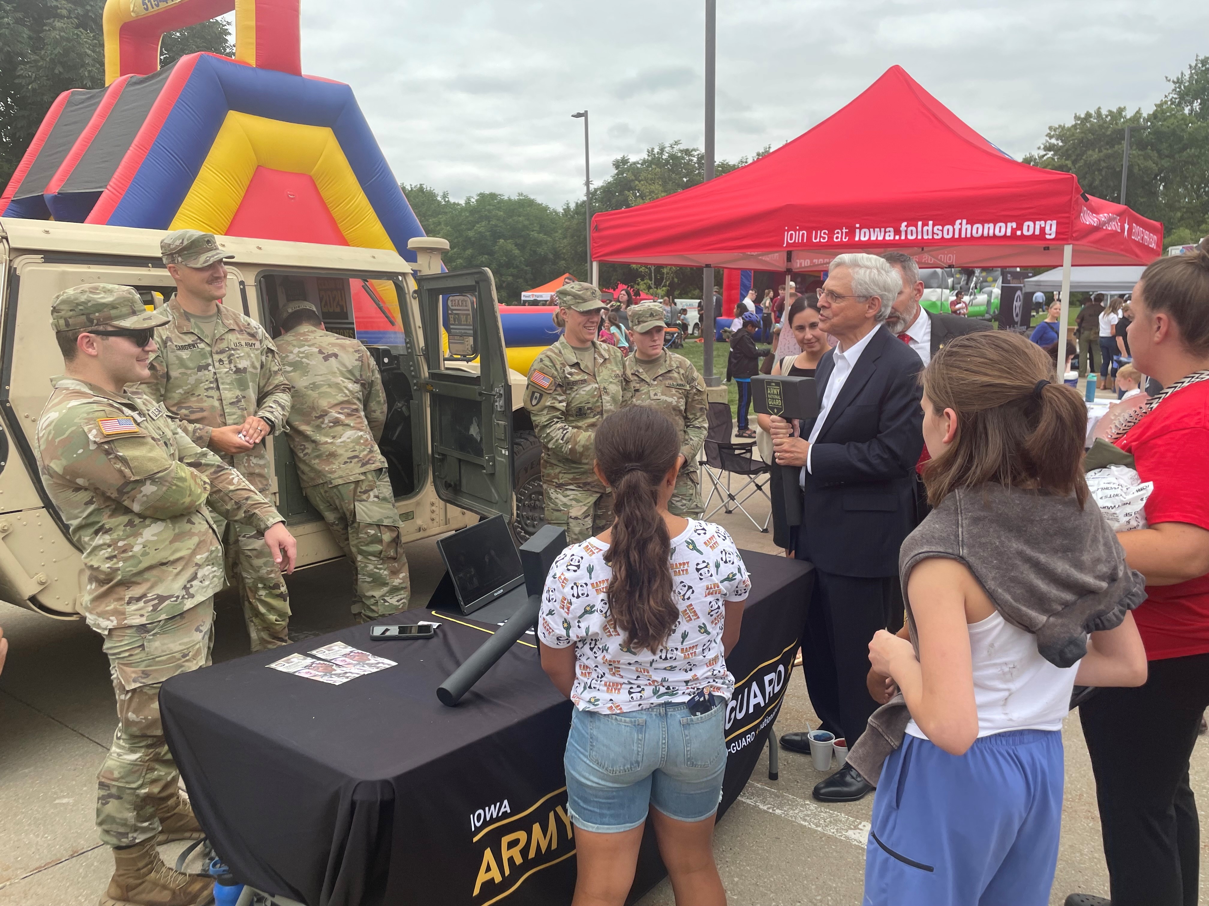 Attorney General Garland at National Night Out in Urbandale.