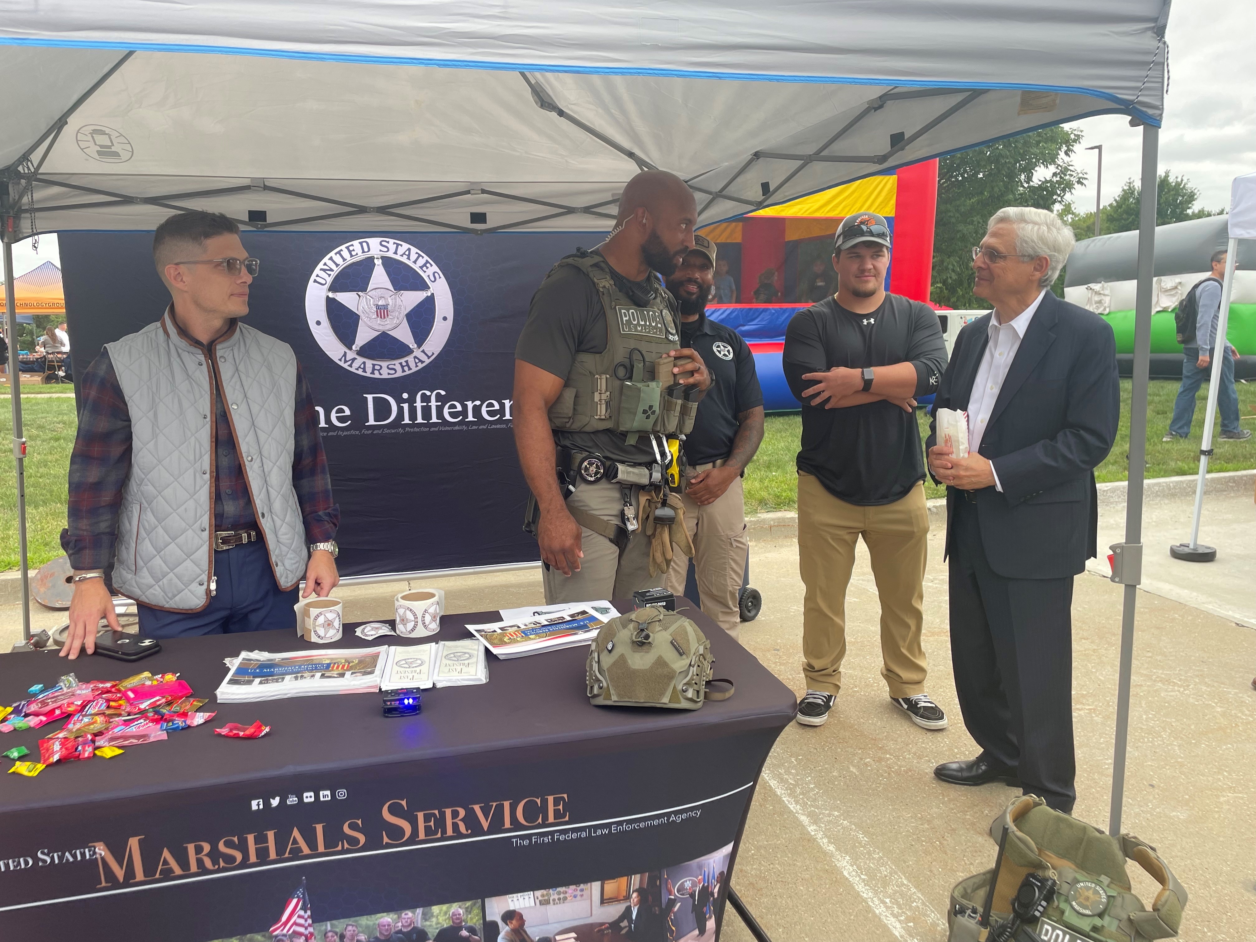 Attorney General Garland at National Night Out in Urbandale.