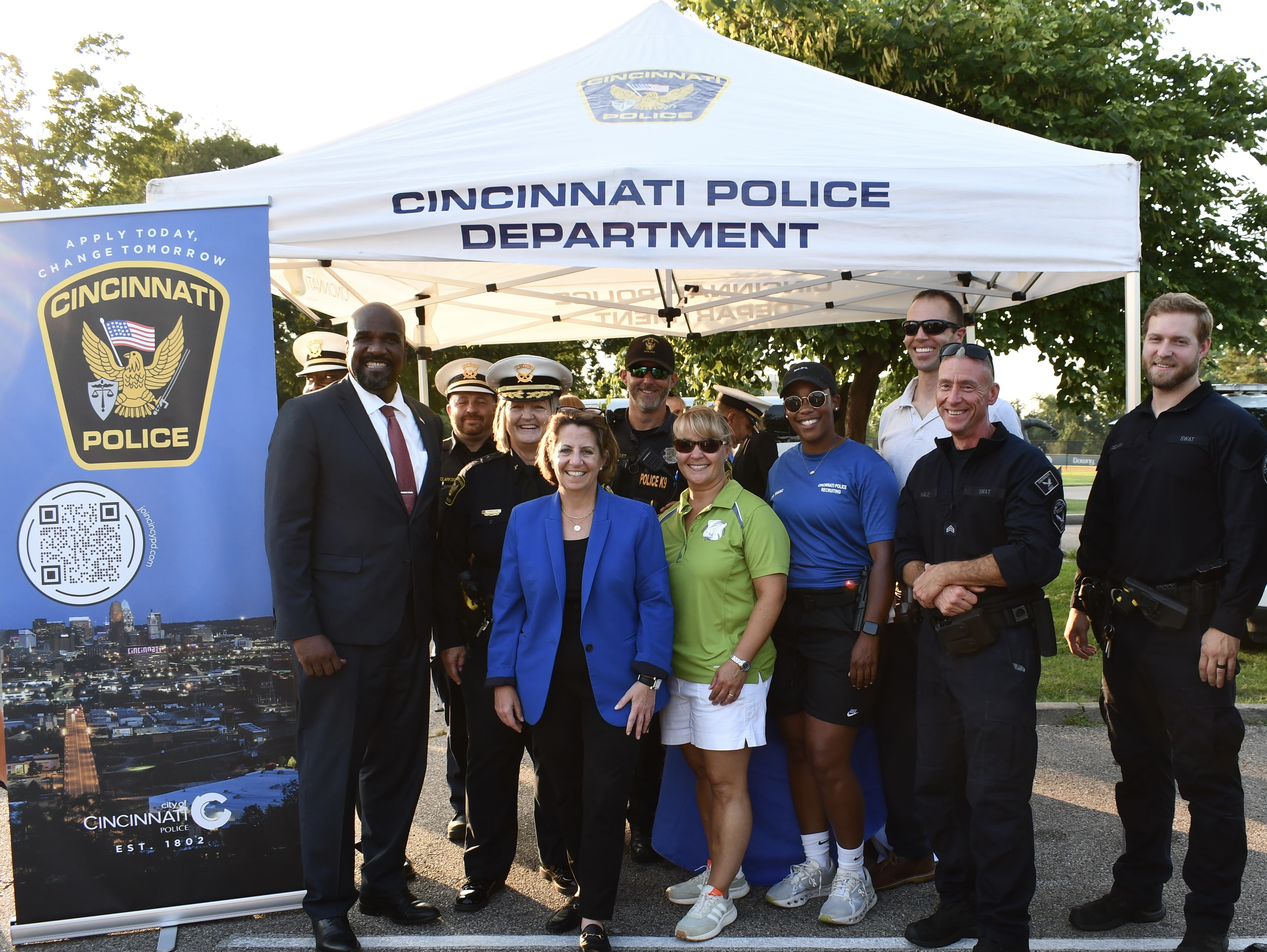 Deputy Attorney General Monaco at National Night Out in Cincinnati.