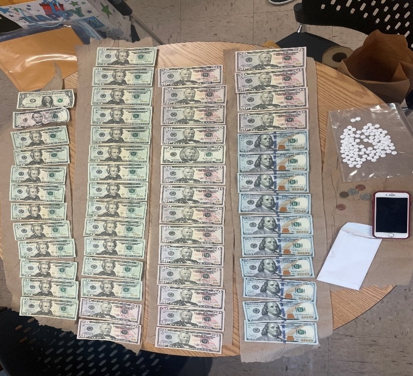 $2,466 in cash recovered from defendant's car