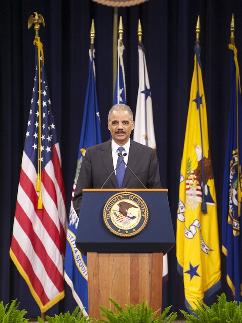 Attorney General Eric Holder speaks of the lasting impact Mr. Keeney had on the Department of Justice.