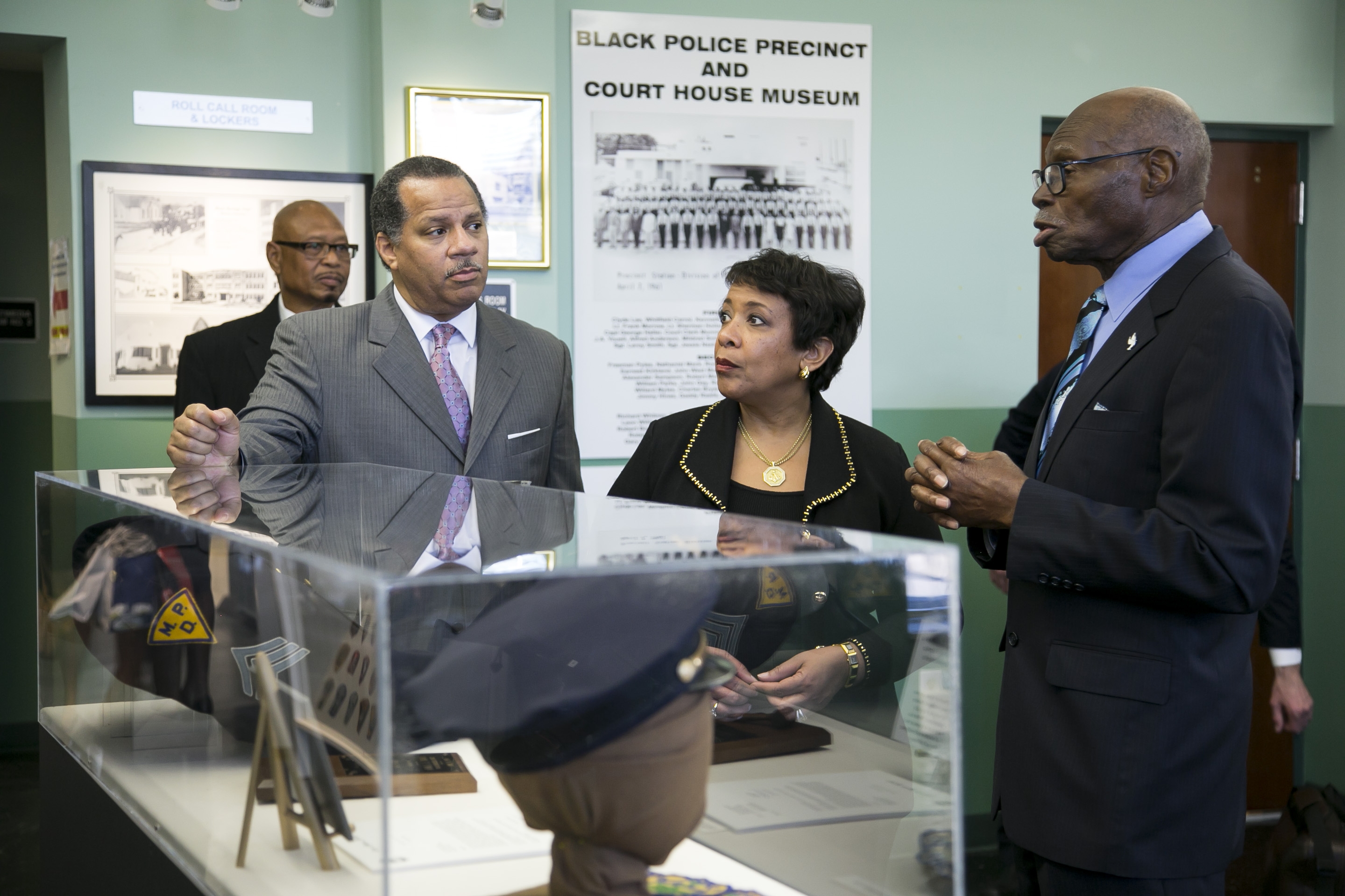 Attorney General Lynch toured the Black Police Precinct & Courthouse Museum with one of Miami’s first black police officers,