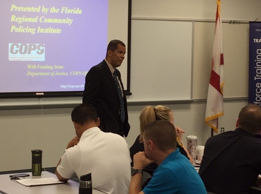 Capt. Steffens engages the class.