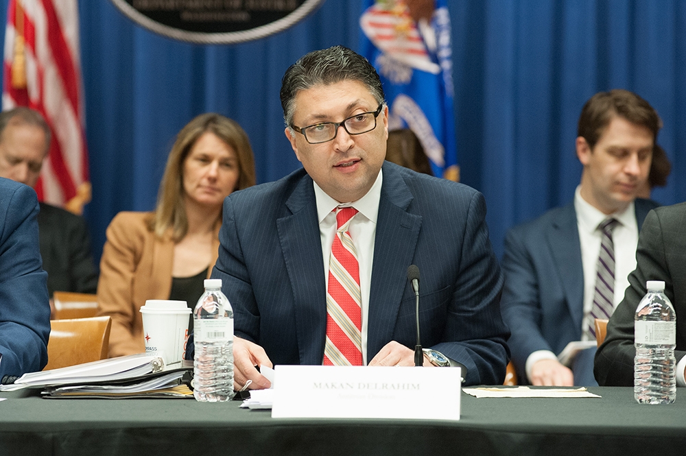 Assistant Attorney General Makan Delrahim speaks at the 2018 Roundtable on Antitrust Consent Decrees.