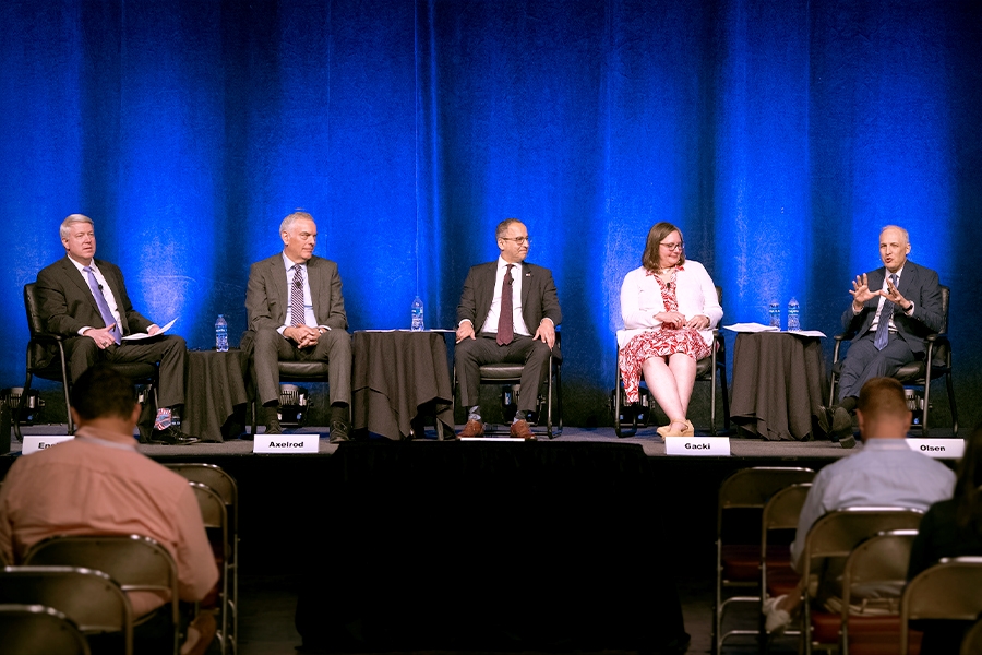 Assistant Attorney General for National Security Matthew Olsen delivers remarks at a panel discussion at the American Bar Association National Institute on White Collar Crime in Miami, Florida.