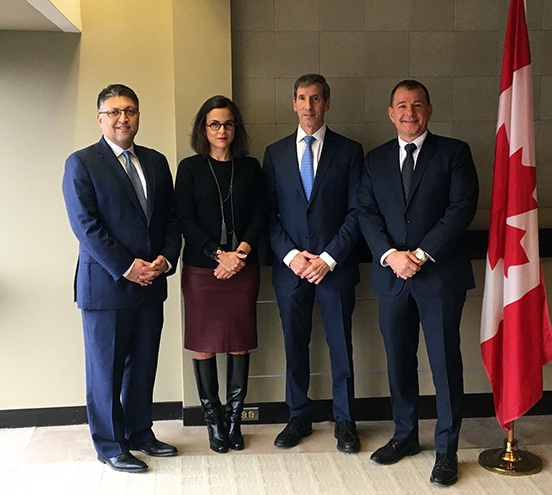 U.S. DOJ Antitrust Division Assistant Attorney General Makan Delrahim, Mexican Federal Economic Competition Commission President Alejandra Palacios, U.S. FTC Chairman Joseph J. Simons, and Canadian Commissioner of Competition Matthew Boswell.
