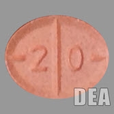 Authentic Adderall® pills, front and back