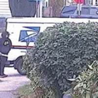 suspect approaches mail truck