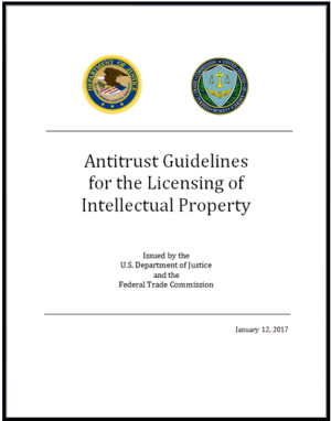 Antitrust Guidelines for Licensing of Intellectual Property Antitrust Guidelines for Licensing of Intellectual Property