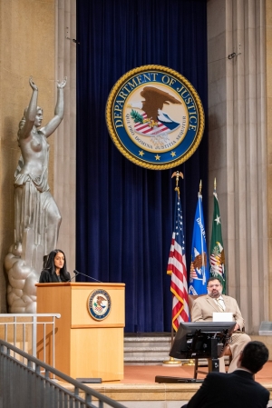 Associate Attorney General Vanita Gupta gives remarks