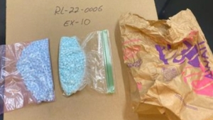 Fentanyl pills seized from defendant.