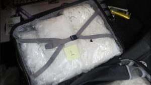 suitcase of methamphetamine