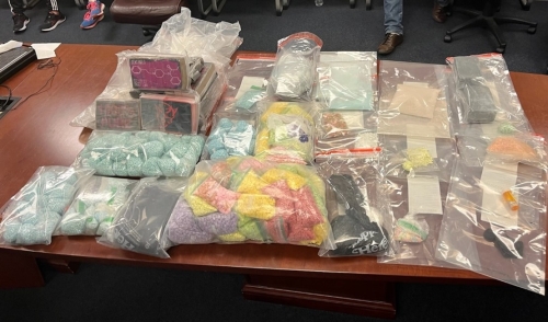 Photo of the narcotics recovered from the Beaumont Building