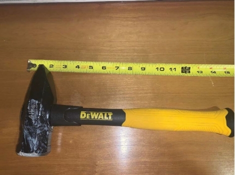 4lb Dewalt construction hammer seized from Gaines