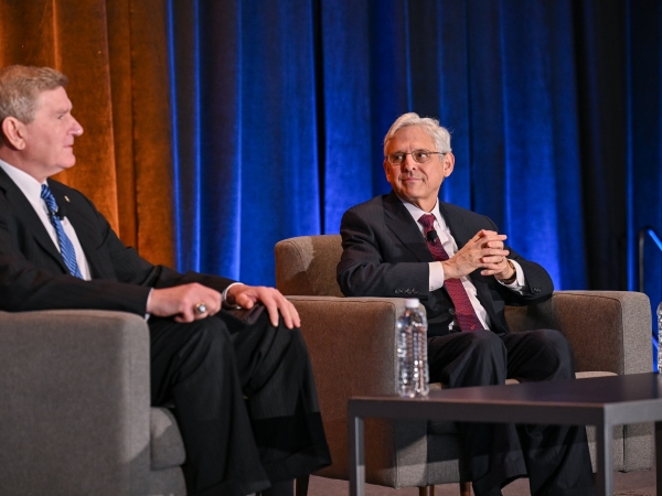 Attorney General Garland with IACP Deputy Executive Director Terry Cunningham