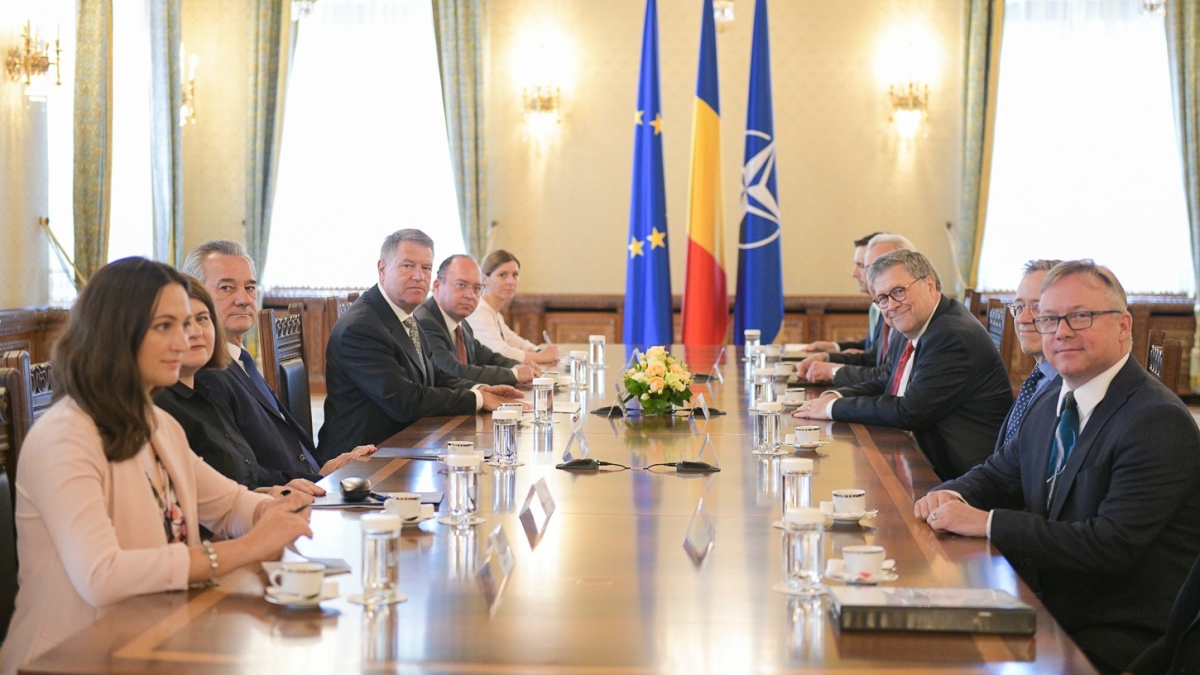 Attorney General Barr meets with Romanian President Klaus Iohannis