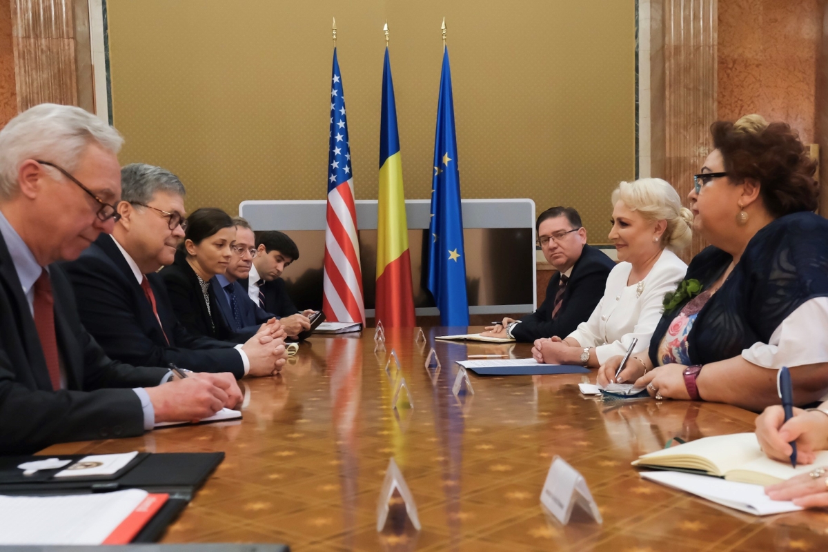 Attorney General Barr meets with Prime Minister of Romania