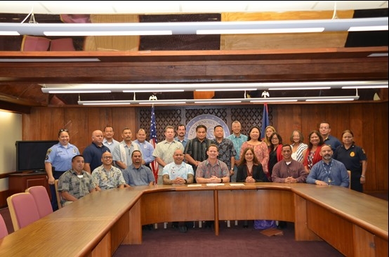 Proclamation Signing in Guam for National Community Policing Week Picture of Proclamation Signing in Guam for National Community Policing Week