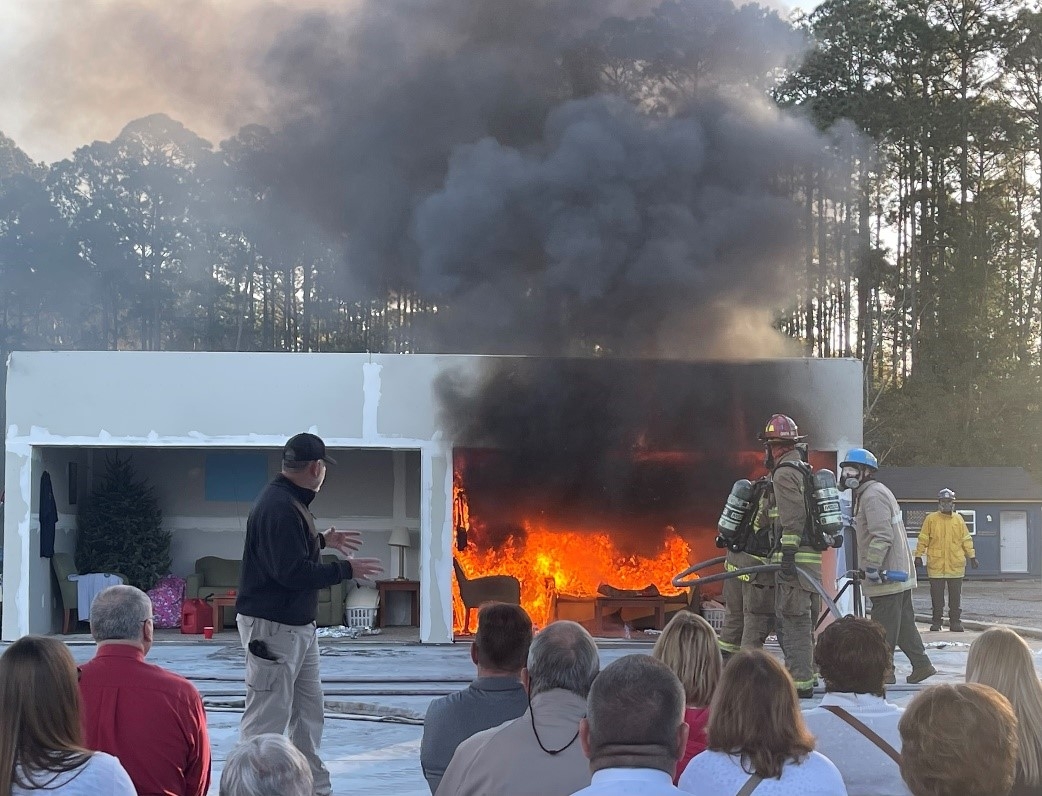 Deputy Attorney General Monaco observed demonstrations of the arson and explosives investigative techniques that ATF Special Agents learn during their specialized training.