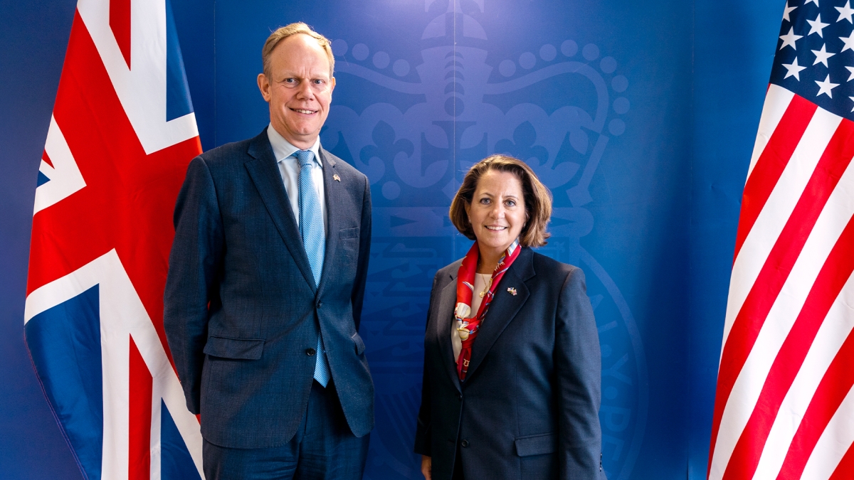 Deputy Attorney General Lisa Monaco (right) with Permanent Home Secretary Matthew Rycroft (left)