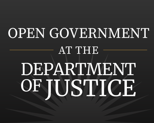 Open Government at the Department of Justice text