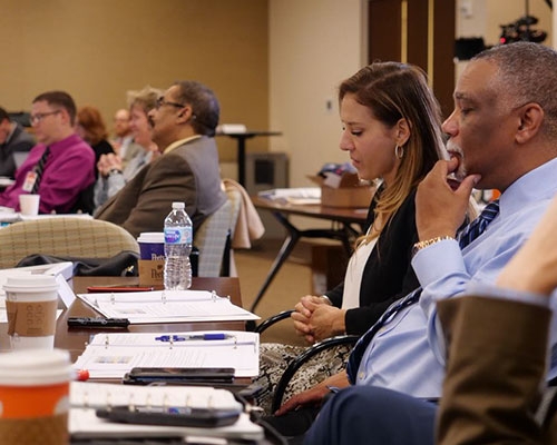 Participants at a CRS transgender training for law enforcement. 