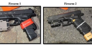 Photos of the firearms used by the defendants