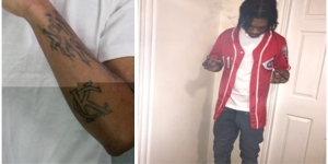 Images of defendant with gang tattoo and wearing gang-related clothing