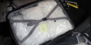 suitcase of methamphetamine