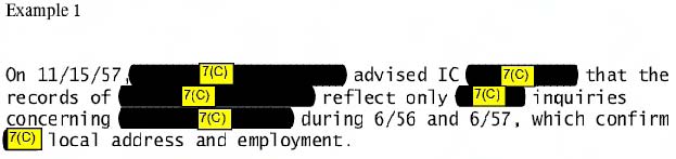 Example of Marking Redactions with Exemptions Example of Marking Redactions with Exemptions