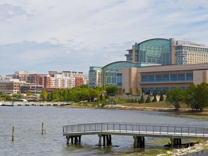 National Harbor Waterfront in Oxon Hill, Maryland